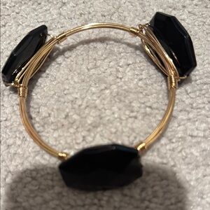 Elegant Black and Gold Wire Bracelet